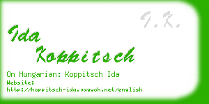 ida koppitsch business card